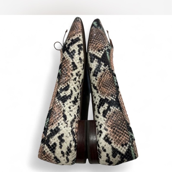 Madewell Adelle Ballet Flat in Snake Embossed Leather with Bow Woman's 9 - Picture 4 of 7